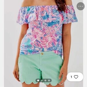 Lilly Pulitzer Buttercup Stretch Shorts in Resort Aqua